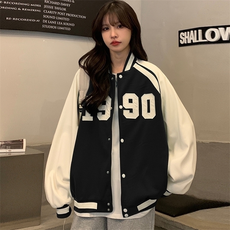 Womens Jackets Female Clothing Spring Autumn Fashion Streetwear Harajuku Baseball Coats Trench Elegant Vintage Casual Women Bomber Jackets 220901