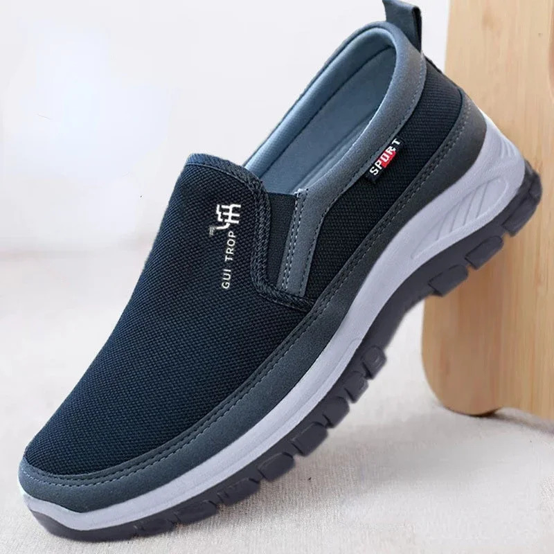 Mens canvas shoes breathable soft bottom anti slip casual shoes durable comfortable sliding walking mens vulcanized shoes Tenis 240612