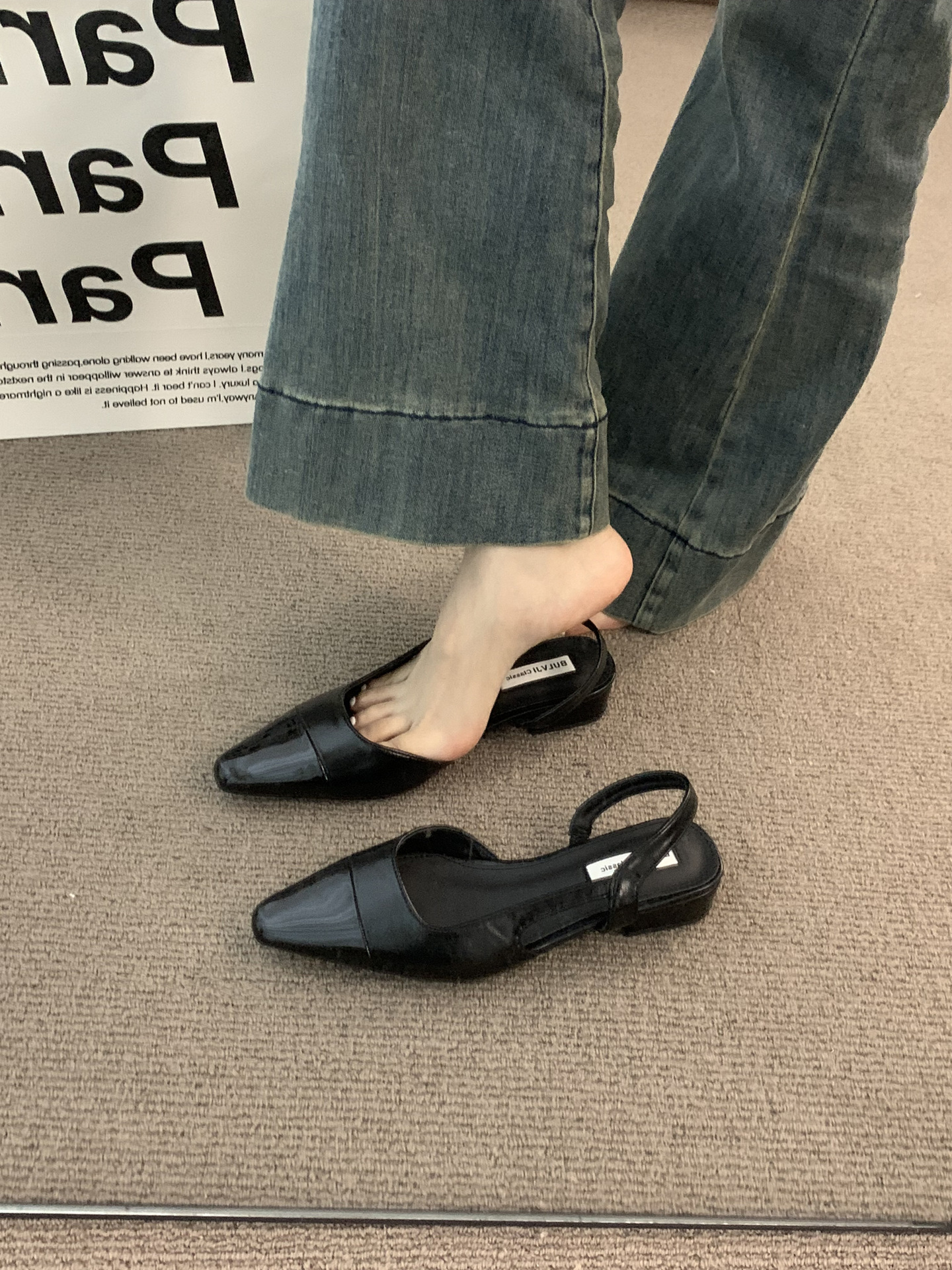 Women's Shoes New Design Korean version Chunky Heel Gentle Style Vintage Style Minimalist Style Triple Beige Free shipping