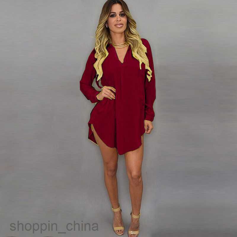 Summer Sexy V Neck Short Beach Dress Chiffon White Mini Loose Casual T Shirt Dress Plus Size Women Clothing