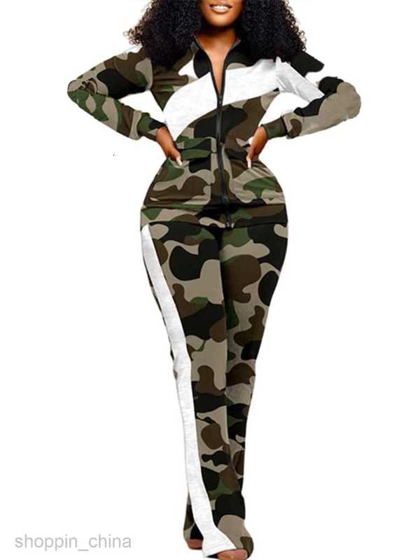 Women's Tracksuits Women's Autumn/Winter New Two Piece Printed Pants Set Sets