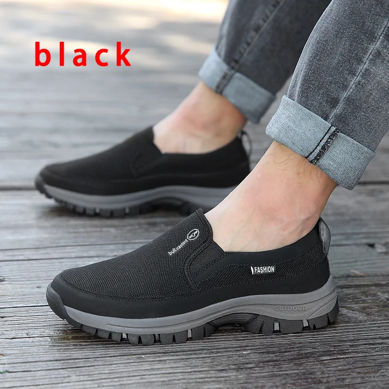 Mens casual shoes anti slip and wear-resistant rubber soles socks shoes family walking travel outdoor sports shoes 240612
