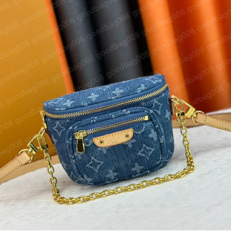 Designer Belt Bag Light Denim Mini Bumbag Men Fanny Packs Women Luxury Waist Bags Cross Body Pouch Designers Jeans Bum Bag Handbags re xiao