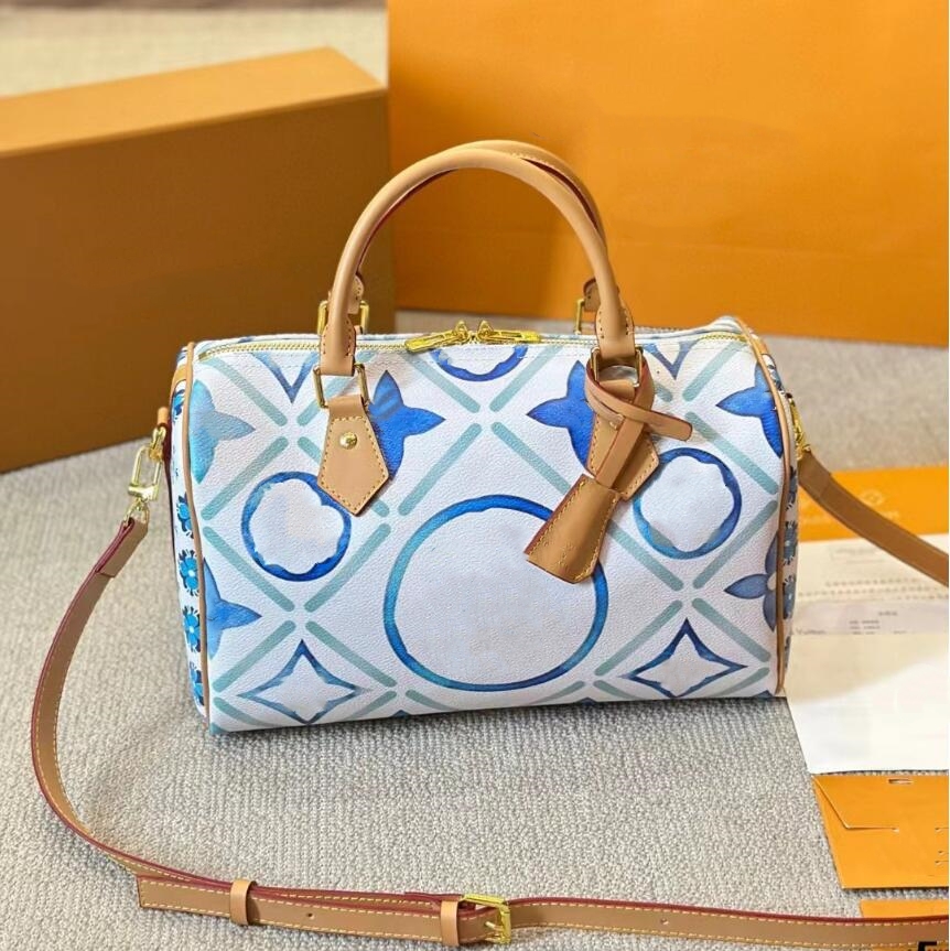 10A womens designer bag womens the tote bags luxury canvas genuine leather shoulder crossbody bags Printed ladies lock Handbag high quality
