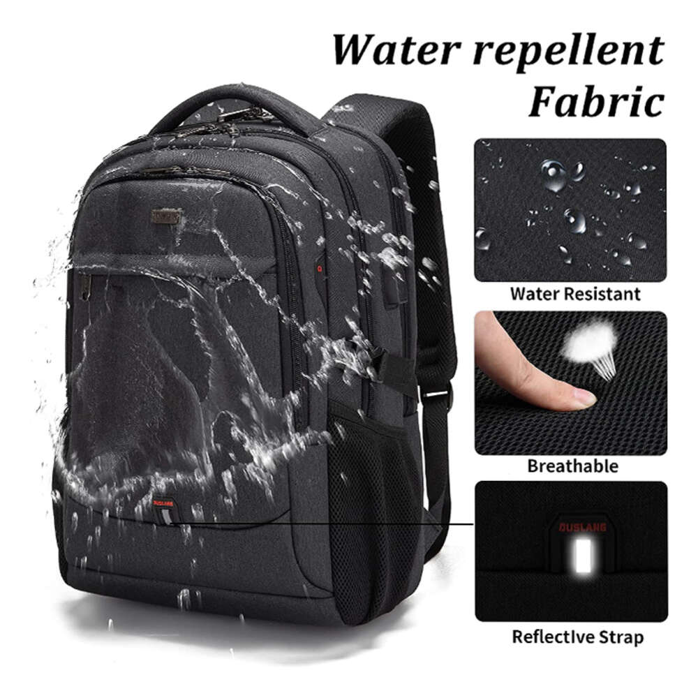 17.3''Laptop Men's Large Capacity Travel Mochila Multifuncion Business Oxford Wear-resistant Backpack H6.14#60 9692e