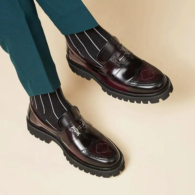 Mens Oxford dress sports casual and fashionable matte craft leather shoes 240614