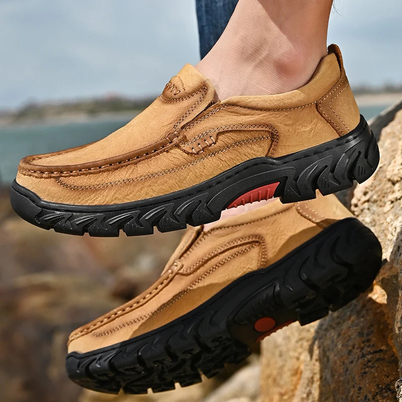 Genuine leather mens shoes breathable mens shoes casual shoes comfortable mens shoes fashionable soft outdoor 240612