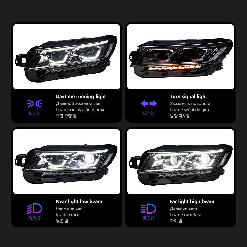 Car Light for VW Passat B9 20 19-20 20 New Passat US Version LED Upgrade Lens Dynamic Signal Headlights Assembly