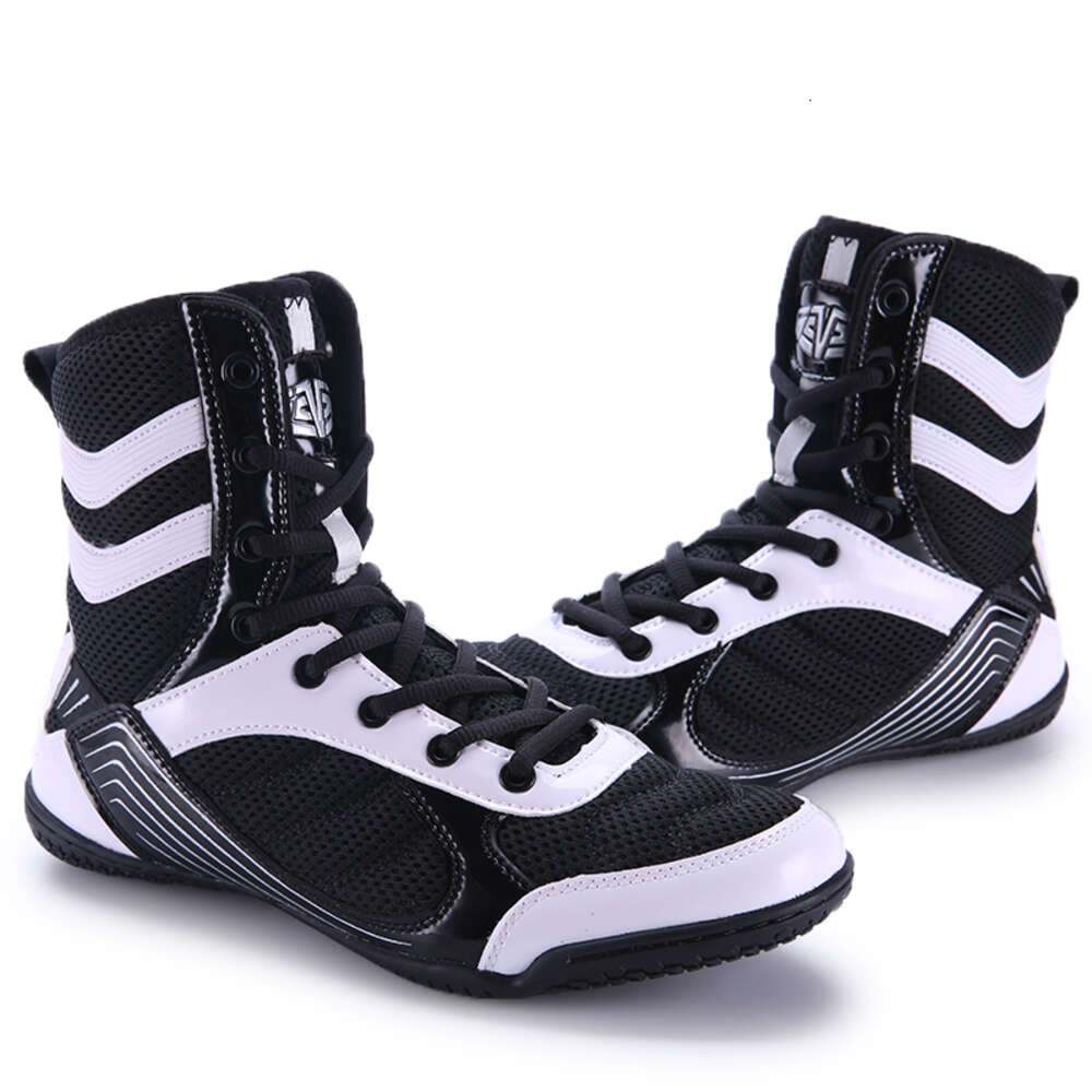 New Design Professional Combat Fiess Bodybuilding Boots Custom High Top Boxing Shoes