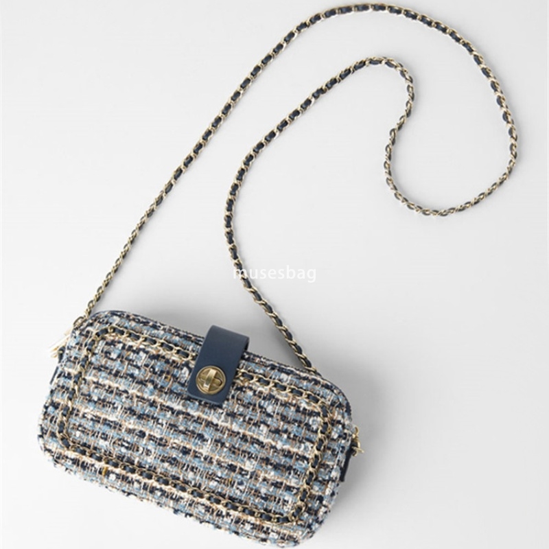Designer women's high-quality fashionable splicing soft cloth classic retro shoulder crossbody bag chain small square bag versatile small fragran