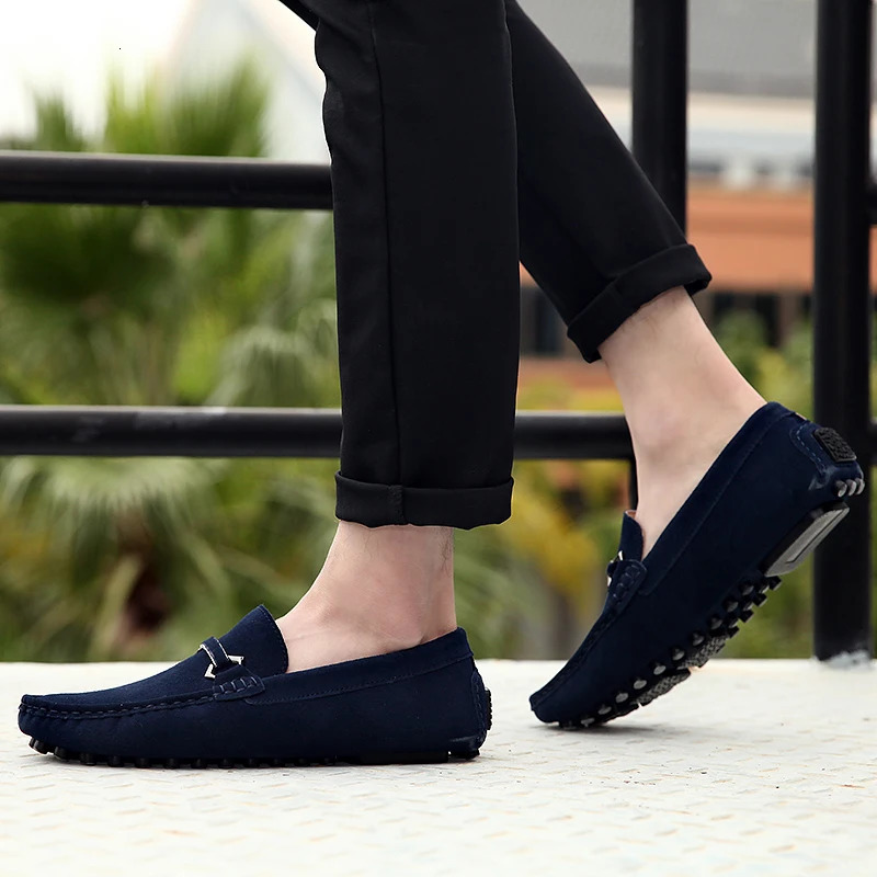 Leather Mens Fashion Business Shoes Mens Lightweight Mens Sliding Shoes 2024 Handmade Full Set of Mens Driving Shoes 240612