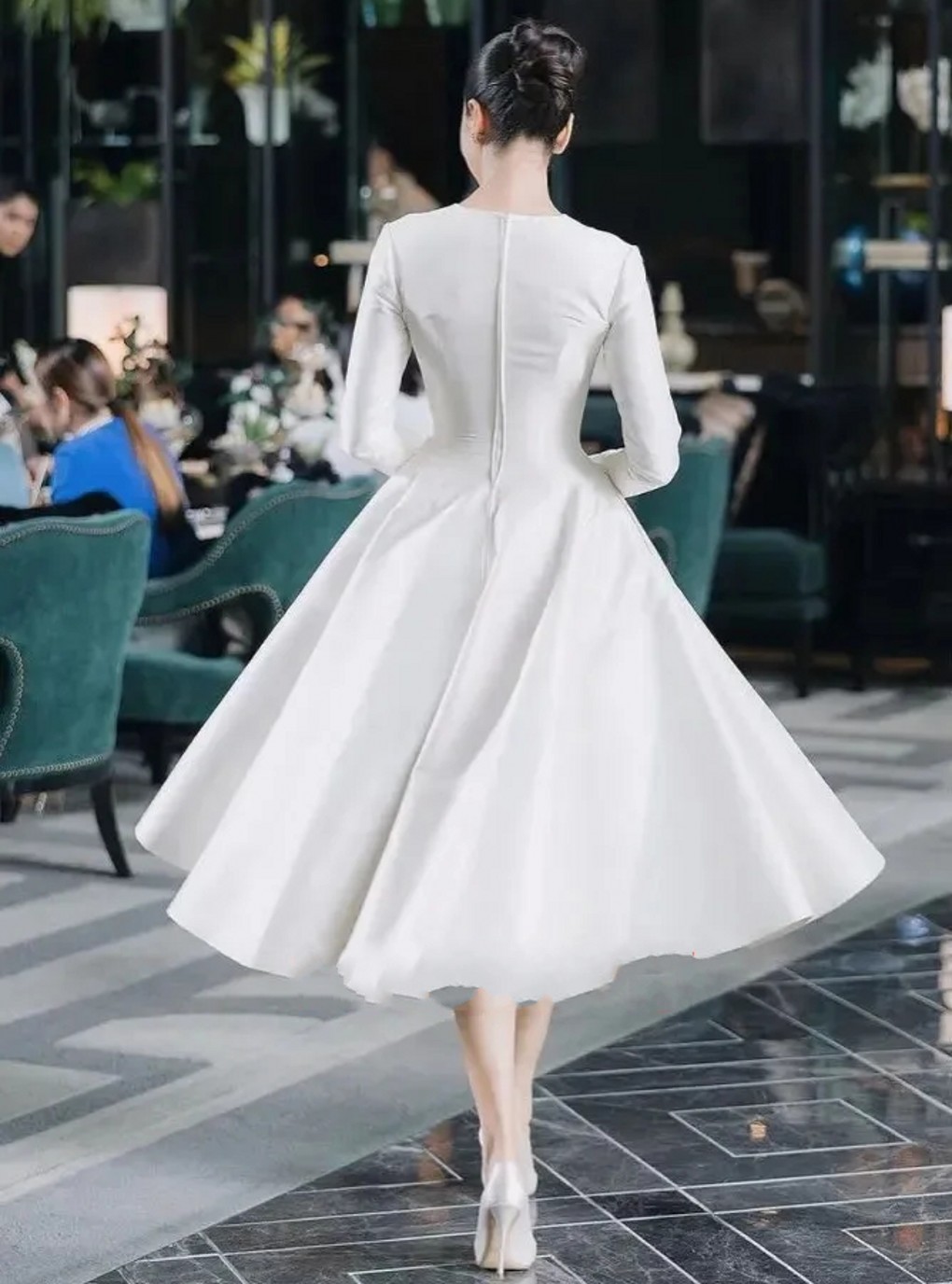 2024 Short Wedding Dresses 2024 Tea Length O-Neck A-line Bridal Bride Party Gown Vestidos De Novia Custom Made