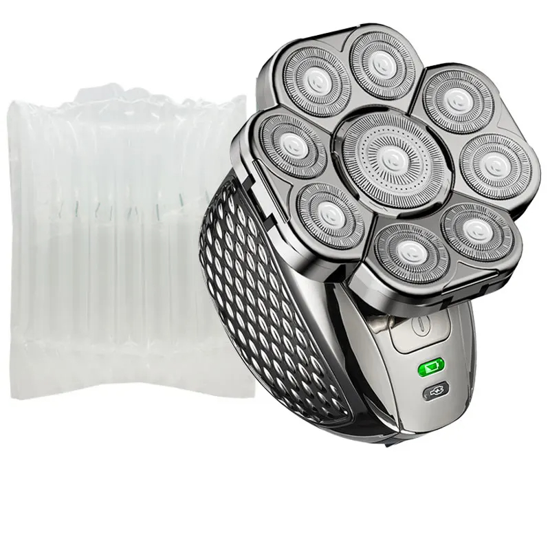 Automatic Men's Bald Head Electric Shaver 9 Blades Floating 6In1 Heads Beard Nose Ear Hair Trimmer Clipper Facial Brush Rechargeable X251208