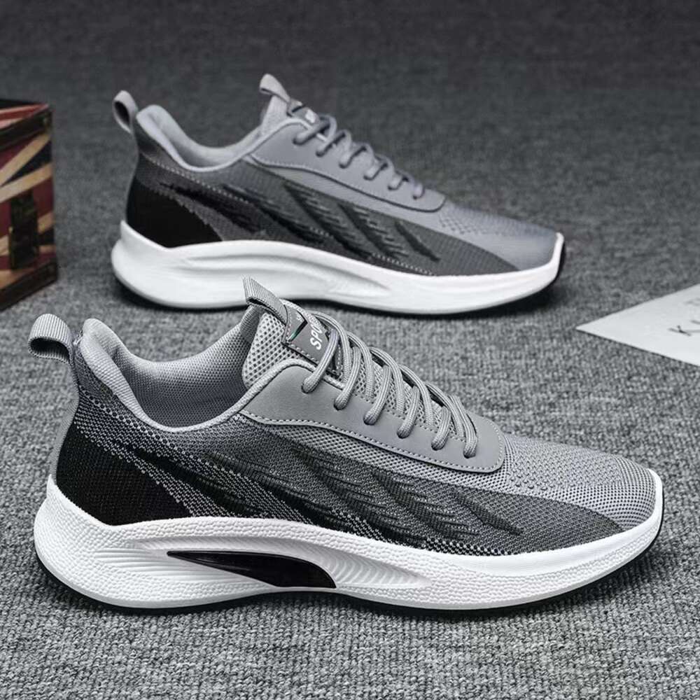 Men Casual Running Unisex Knit Breathable Sport Sneakers Women Athletic Non Slip Comfortable Leisure Tennis Shoes