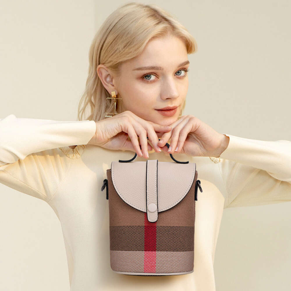 Mini Lattice Canvas Crossbody Ladies Leather Zipper Mobile Phone Fashion Handbag Women Casual Small Shoulder Bag H6.14#59 ddmy 1ba1