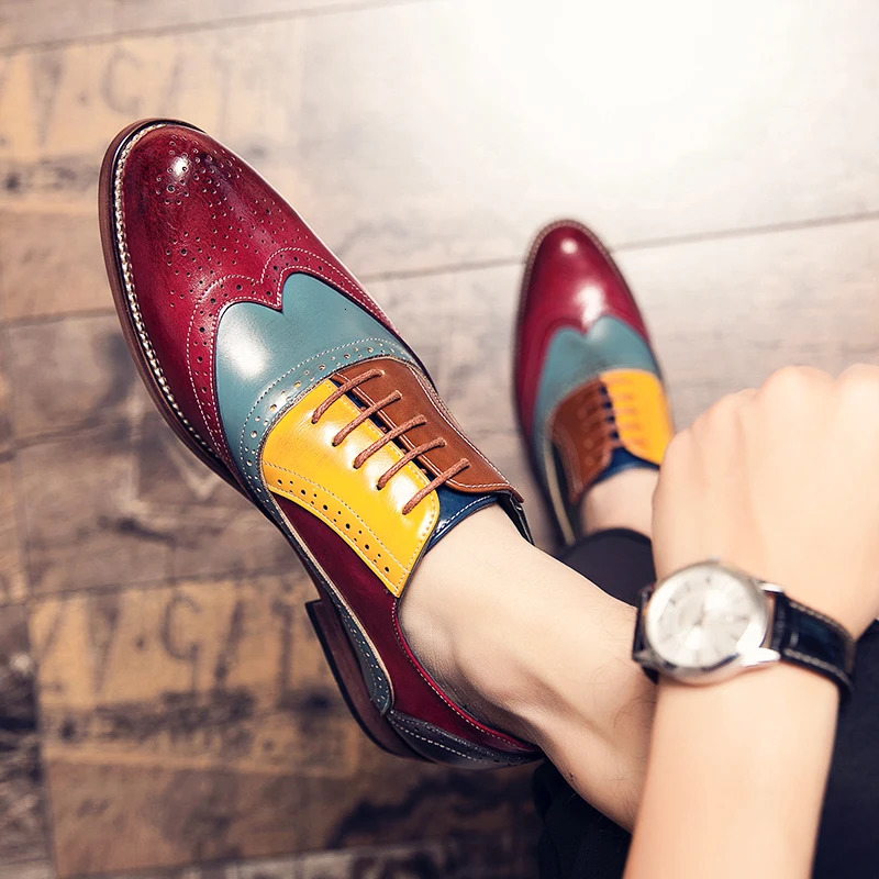 High Quality Business Leather Mens Casual Dress Classic Italian Formal Oxford Elegant Men Office Shoes 240614
