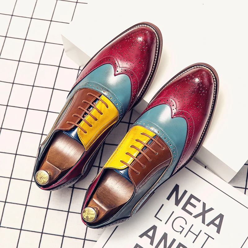 High Quality Business Leather Mens Casual Dress Classic Italian Formal Oxford Elegant Men Office Shoes 240614