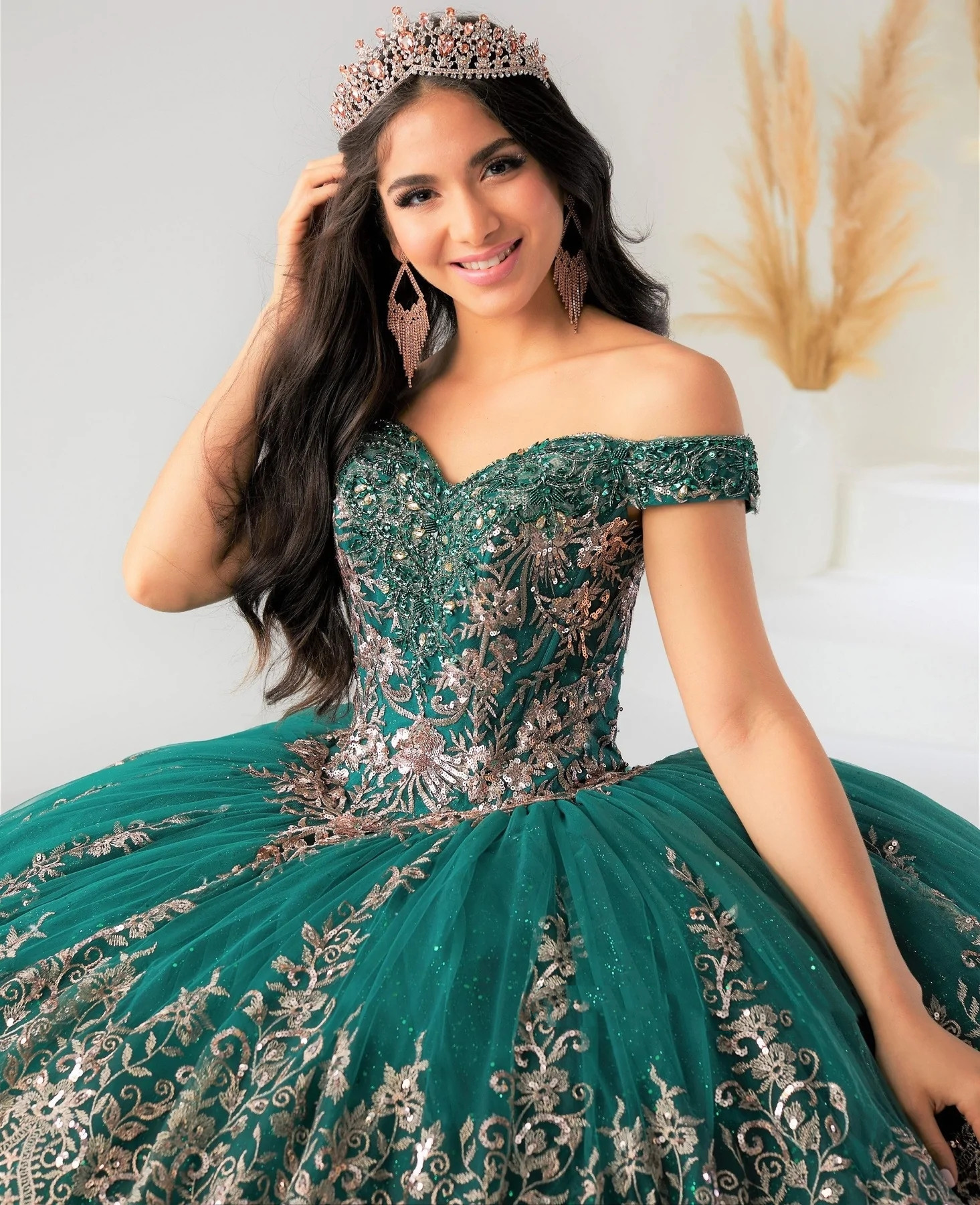Teal Blue Mexican Quinceanera Dresses Ball Gown Off The Shoulder Sparkly Lace Puffy Charro Sweet 16 Dresses 15 Anos