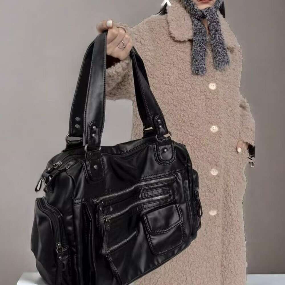 Punk HAEX Women Tote 2024 Trend Large Capacity Crossbody Shoulder Bags Moto Style Multi Pockets Commute Bolso Mujer 7c14c