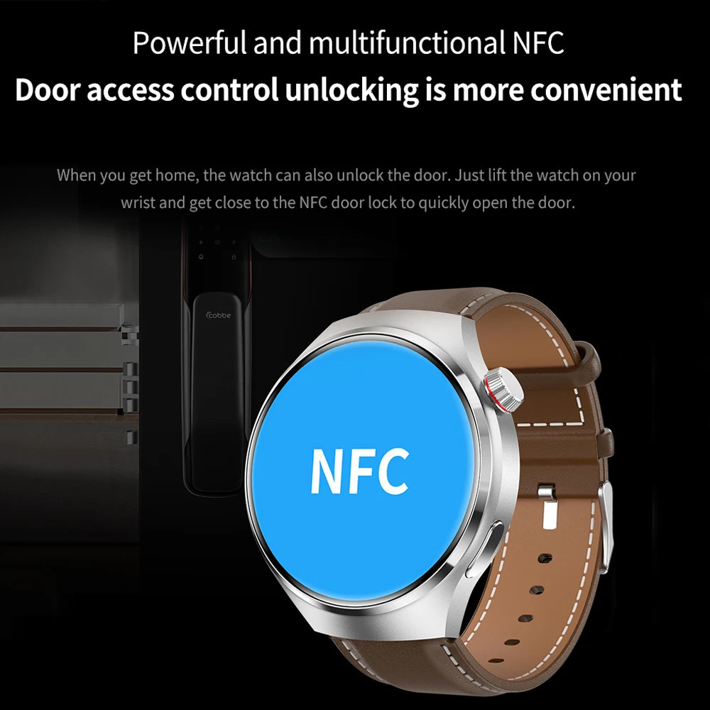 For GT4 Pro GPS NFC Smart Watch Men 360*360 AMOLED Screen Heart rate Bluetooth Call IP68 Waterproof Man Smartwatch 240601