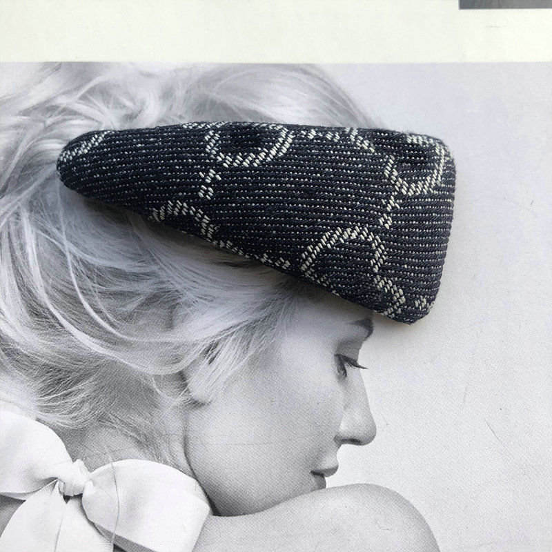 Fashion Letter Plaid Clip Designer Jewelry Women Hairpins Wedding Hairclip Barrettes Hair Accessories Free shipping