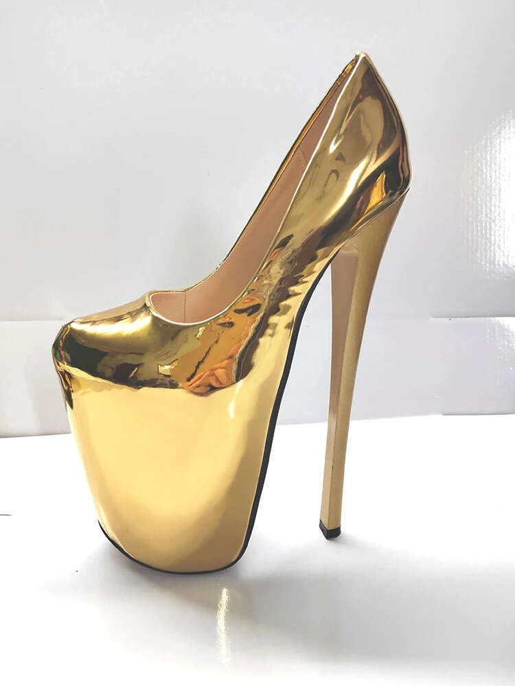 22Cm Sexy Ultra High Heels Women's 2024 Spring Autumn Pumps Leather Platforms Shoes Gold Red Pink Evening Party Stilettos Woman