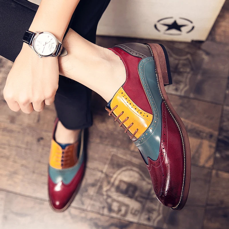 High Quality Business Leather Mens Casual Dress Classic Italian Formal Oxford Elegant Men Office Shoes 240614