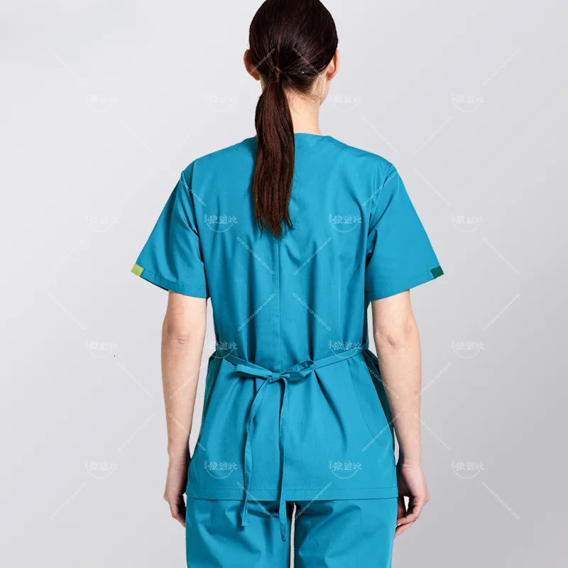 ANNO Maternity Work wear Loose Pregnant Woman Nurse Uniforms Hospital Clothing Female Adjustable Waist Scrubs Set 240604