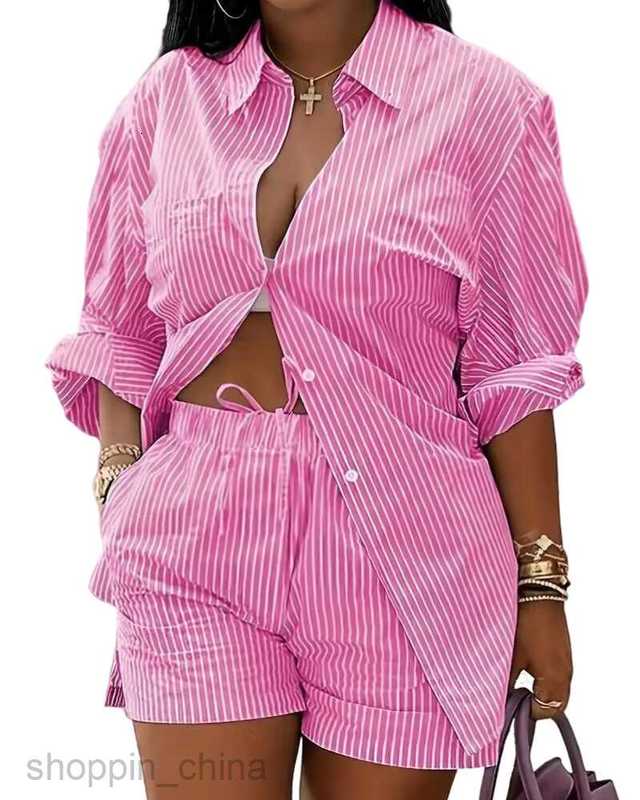 Women's Tracksuits Autumn New Women's Lace up Long sleeved Two piece Printed Shorts Set for Women Sets