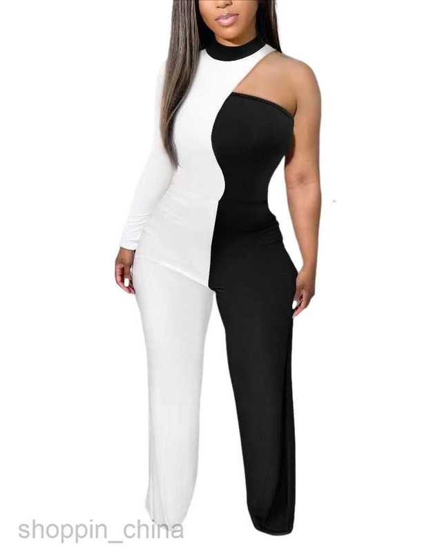 Women's Tracksuits Summer New Women's Irregular Pants Shoulder Commuter jumpsuit Sets