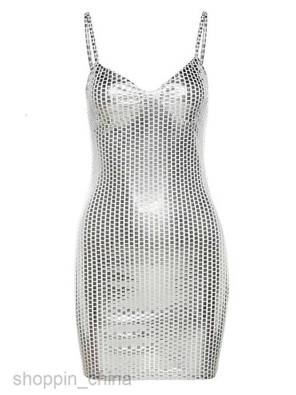 Casual Dresses Sexy High Mini Dresses Night Club Outfit Sequins Bodycon Dress Women Tight Birthday Dress for Women Corset Summer Clothes Z0612
