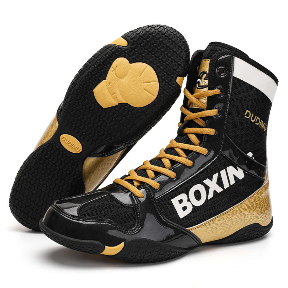 New High-top Professional Youth Training Zapatos De Boxeo Men's Wrestling Boxing Shoes