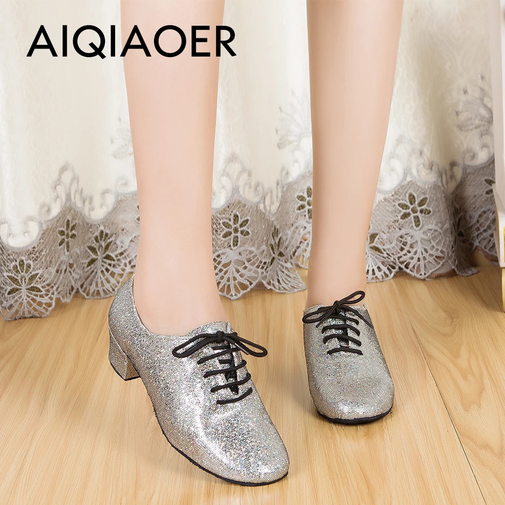 Ballroom dance shoes for women modern dance shoes with lace-up soft soled jazz 240614