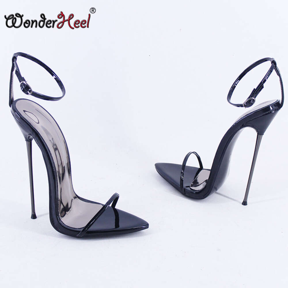 Wonderheel Summer Extreme Ultra Thin 16Cm Stiletto Heel Sexy Pointed Toe Ankle Straps Slim High Heels Sandals In Stock