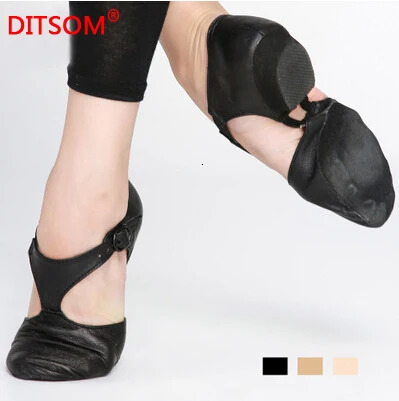 Natural leather elastic jazz ballet dance shoes female teacher dance sandals soft yoga gym sports shoes 240614