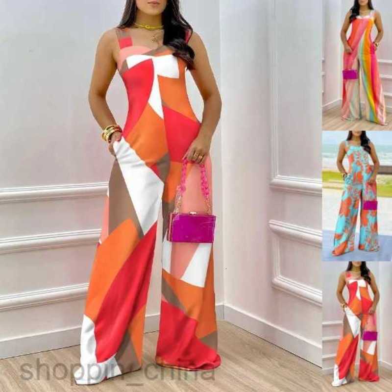 Women's Tracksuits Women's comfortable casual printed fashionable jumpsuit women's batch Sets