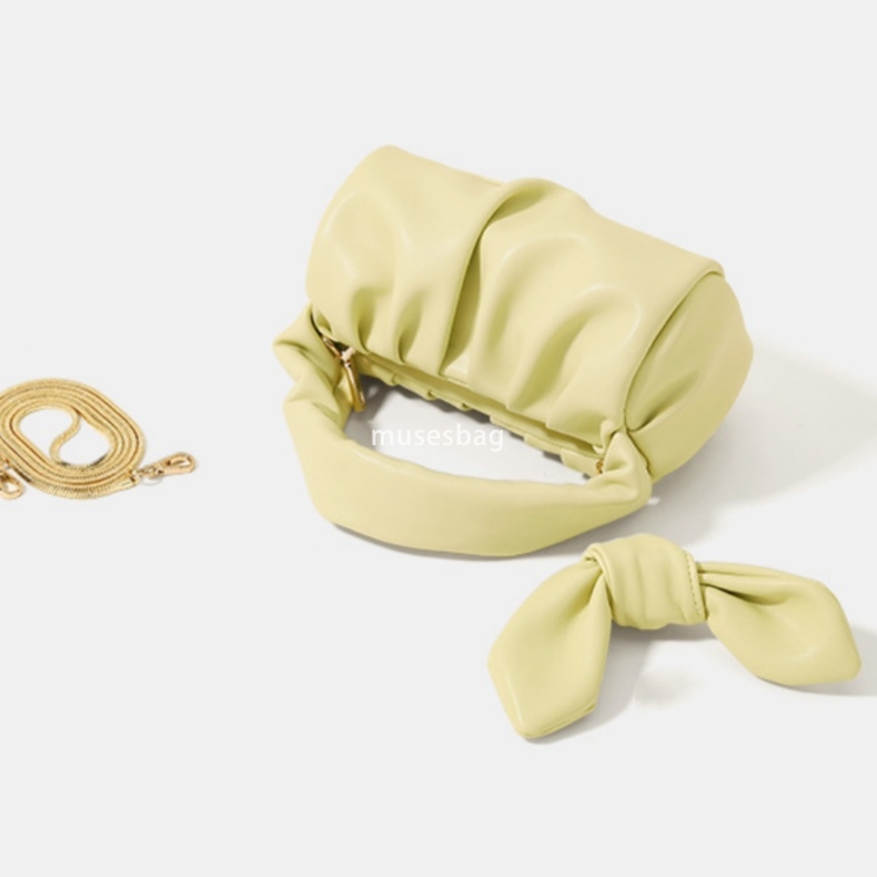 Advanced Spring/Summer New Small Bag with Rabbit Ears Unique Design Versatile Handheld Folded Cloud Bag Essential for Commuting Crossbody Chain Bag