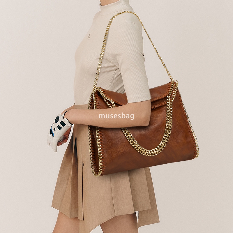 High end high-quality new spring summer European and American fashion chain simple ZA folding hand-held women's shoulder bags 56a5 4