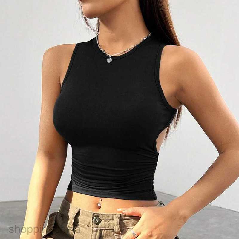 Women's T Shirt Sexy Women's Spring/Summer Solid Color Tight Short sleeveless Tank Top tees tops