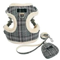 Dog Collar Leash Set: Soft Adjustable Pet Harness Vest For Chihuahua, Puppy, Small/Medium Dogs