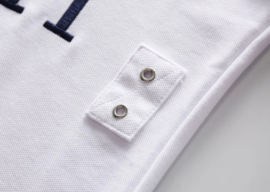 Plus Size 7XL 100% Cotton Mens Polo Shirts High Quality Short Sleeve Letter Embroidery Solid Color Casual Summer Male Tees 240601