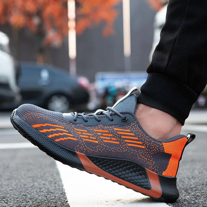 Lightweight Indestructible Men Safety Boots Work Sneakers Women Insole Protective Steel Toe Shoes