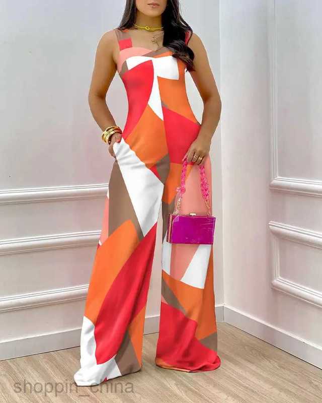 Women's Tracksuits Women's comfortable casual printed fashionable jumpsuit women's batch Sets