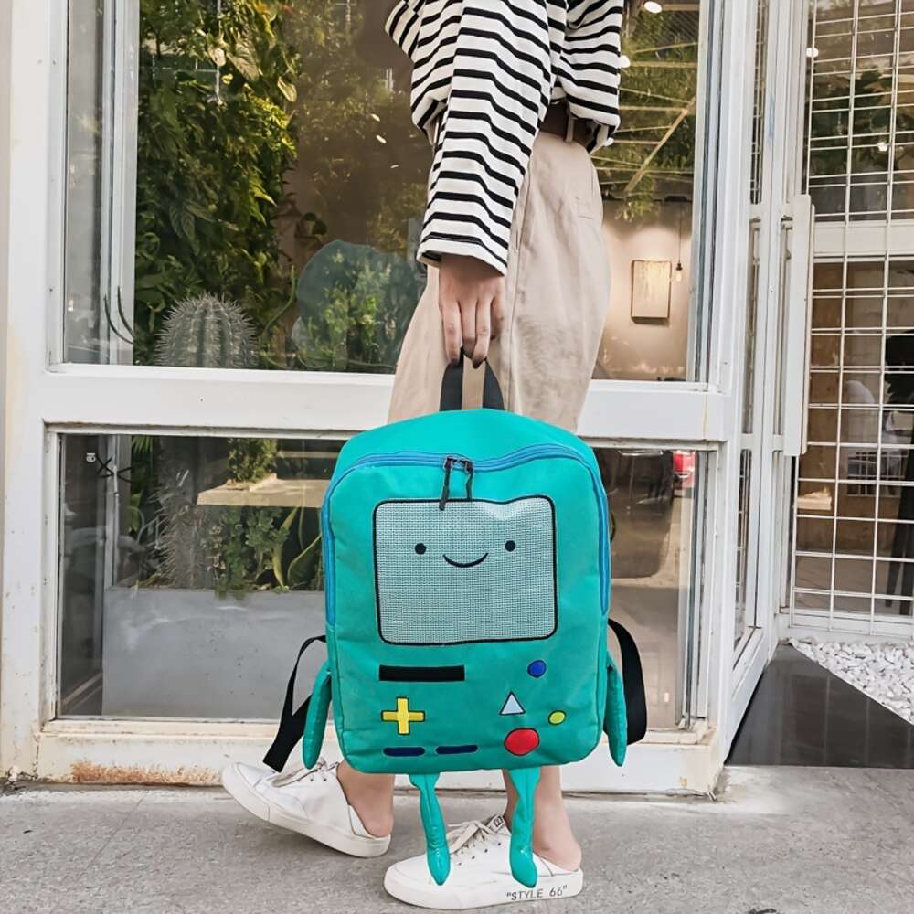 robot creative design backpacks firls funny games console pattern for women cute cartoon canvas backpack travel bag H6.14#28 ddmythur