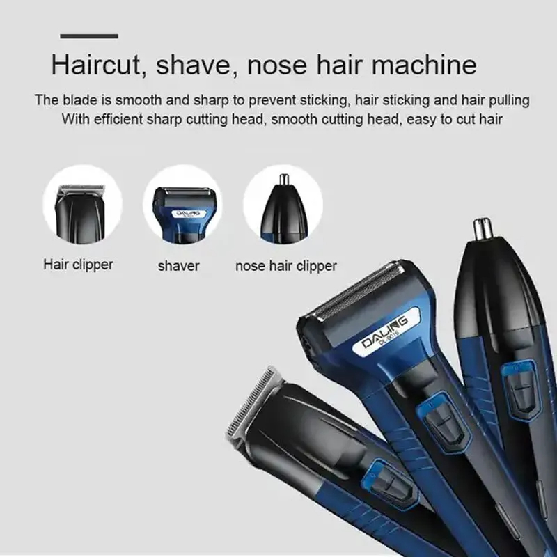 Professional Barber3 in 1 Shaver Nose Beard Shaver Trimmer Multi Functional Beard Shaving Machine Multi Purpose Razor Foe Men