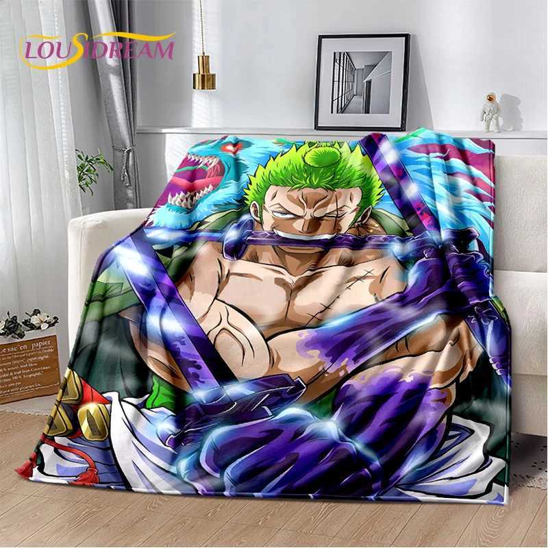 Blankets 3D Cartoon HD One PIECE-E Anime BlanketSoft Throw Blanket for Home Bedroom Bed Sofa Picnic Travel Office Rest Cover Blanket KidL406