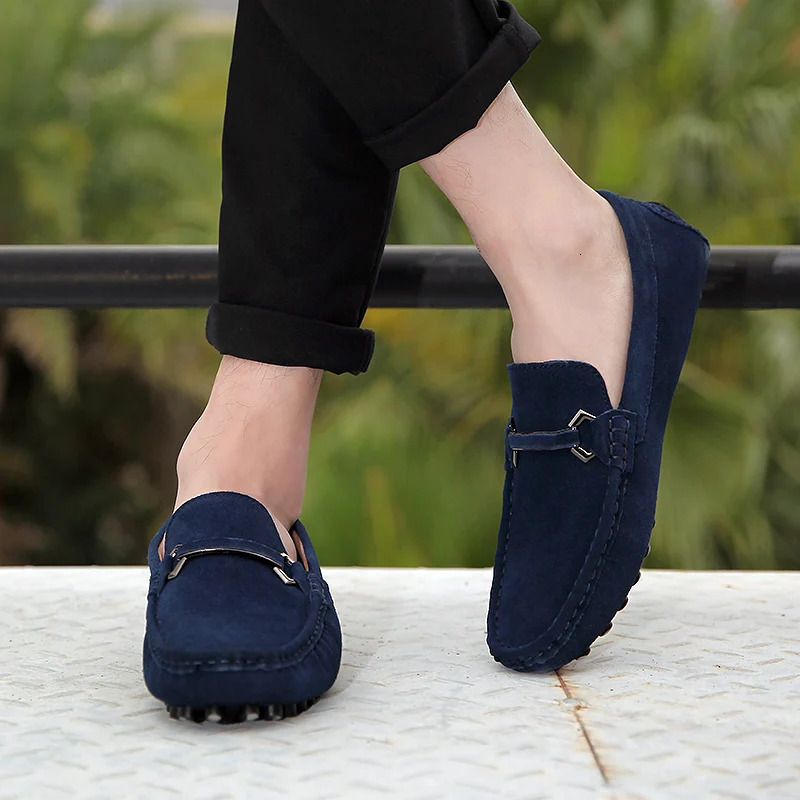 Leather Mens Fashion Business Shoes Mens Lightweight Mens Sliding Shoes 2024 Handmade Full Set of Mens Driving Shoes 240612