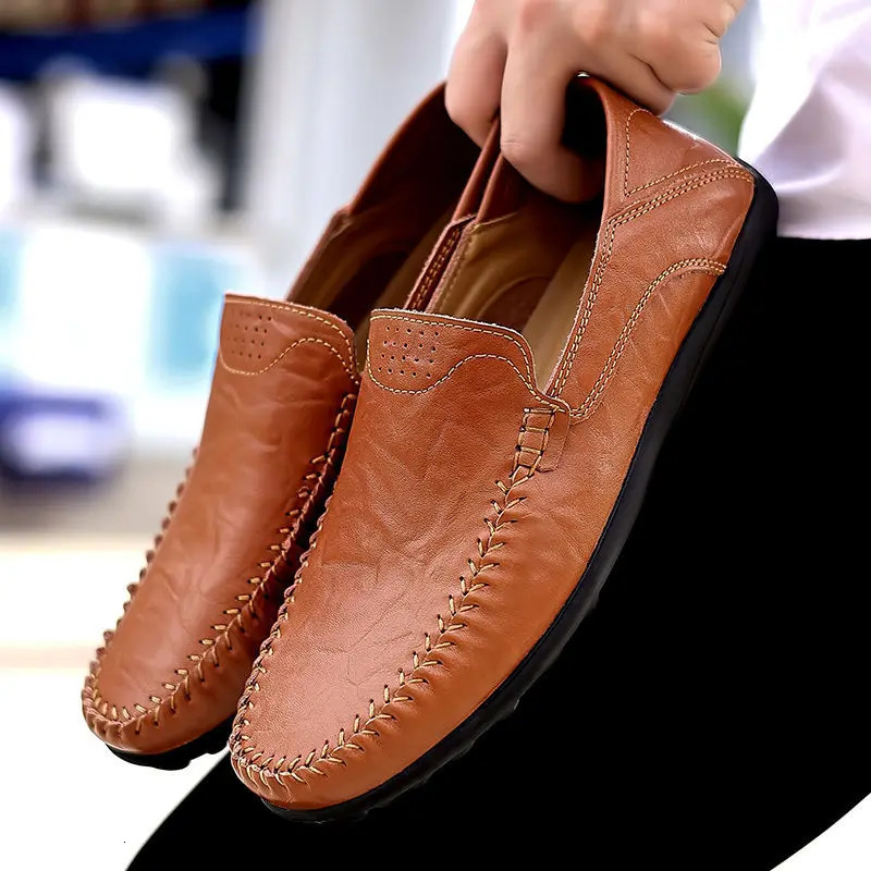 Leather mens casual shoes at special prices Spring and Summer mens casual flat shoes Business pedals High end mens casual flat shoes 240612