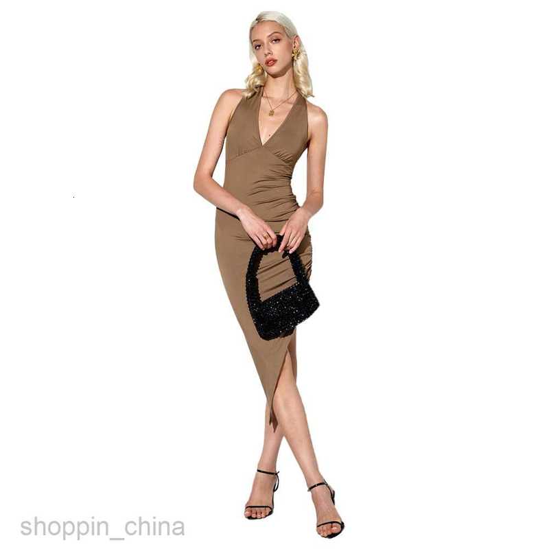 Basic Casual Women Dresses Sexy and Pure Desire V-neck Design Sense Dress Slim Party Dress Women