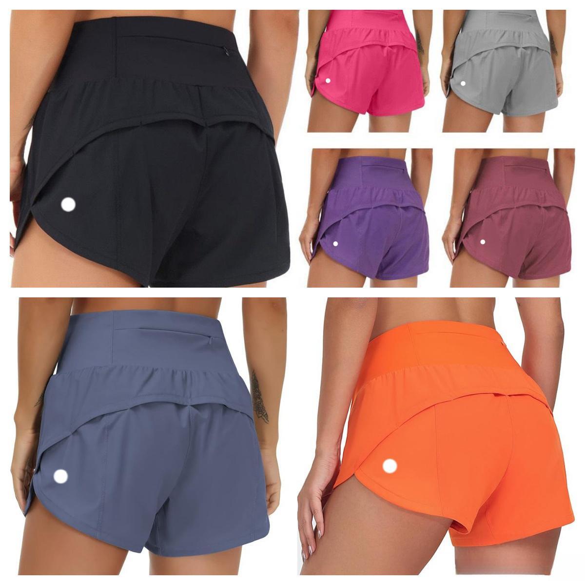 Quick Drying Sports Speed Up Shorts Women's Casual Fitness Fake Two-piece Light Proof Lined Yoga Leggings Running Golf Biker Pants